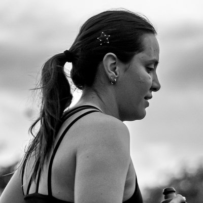 María Paula Ochoa entrenando