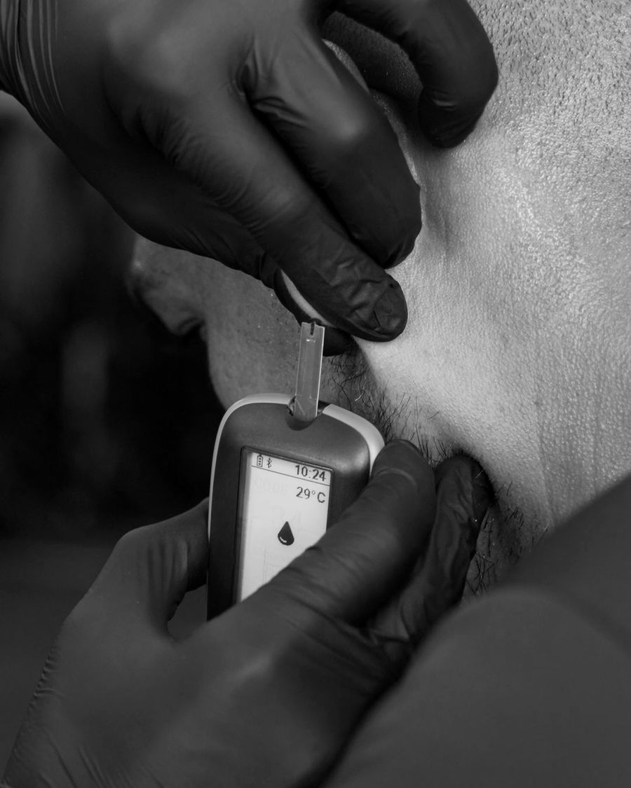 Toma de muestra para test de lactato